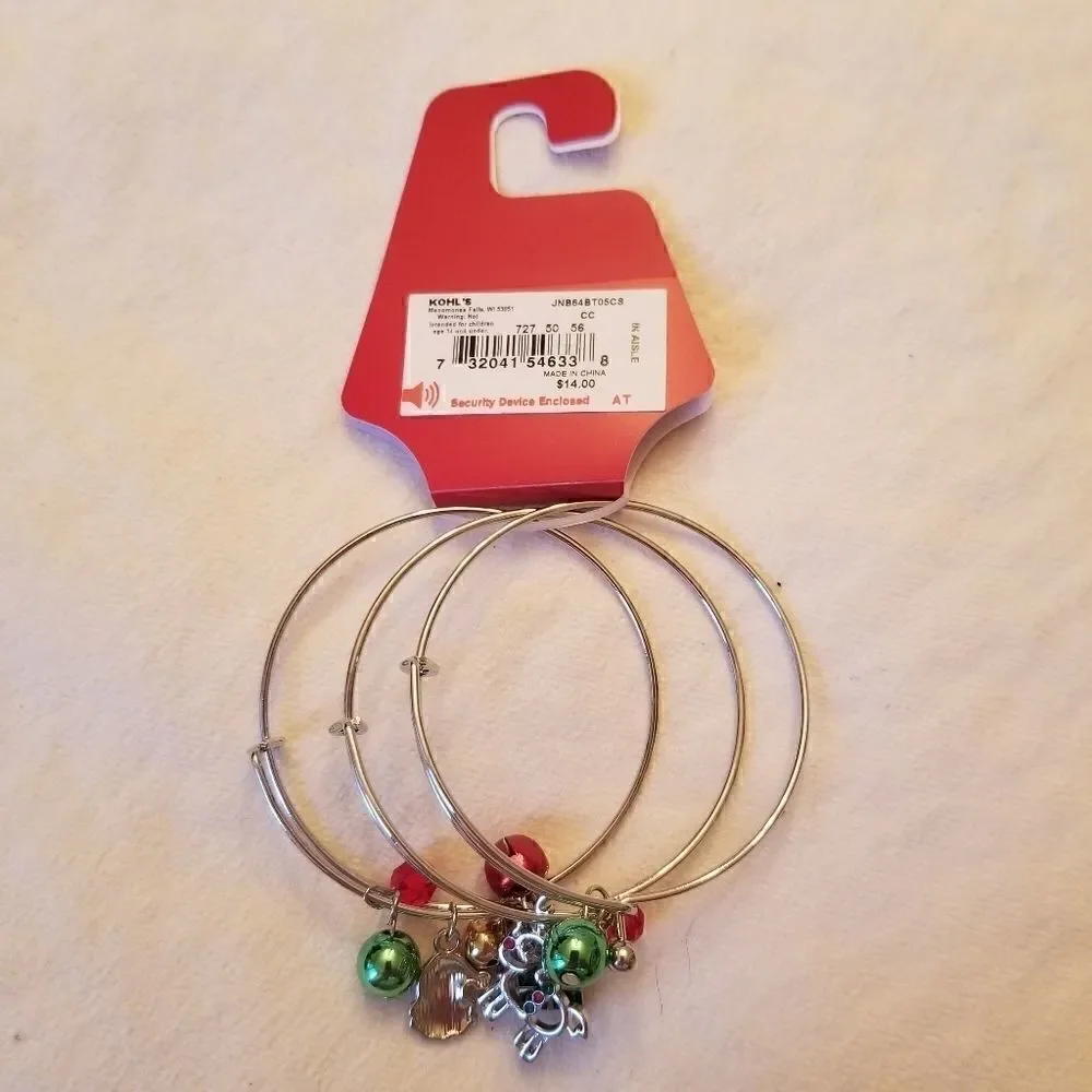 ❤️Christmas bangle bracelets,  set of 3